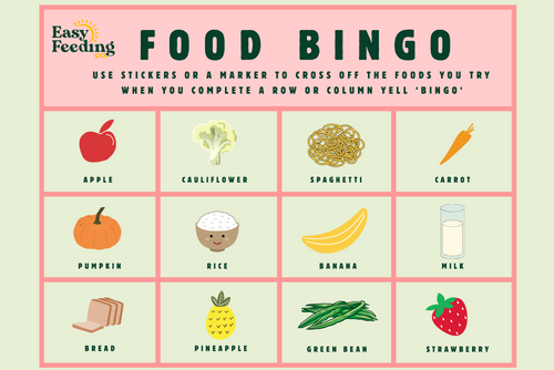 Printable Food Bingo Cards For Kids