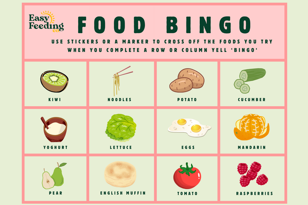 Printable Food Bingo Cards For Kids